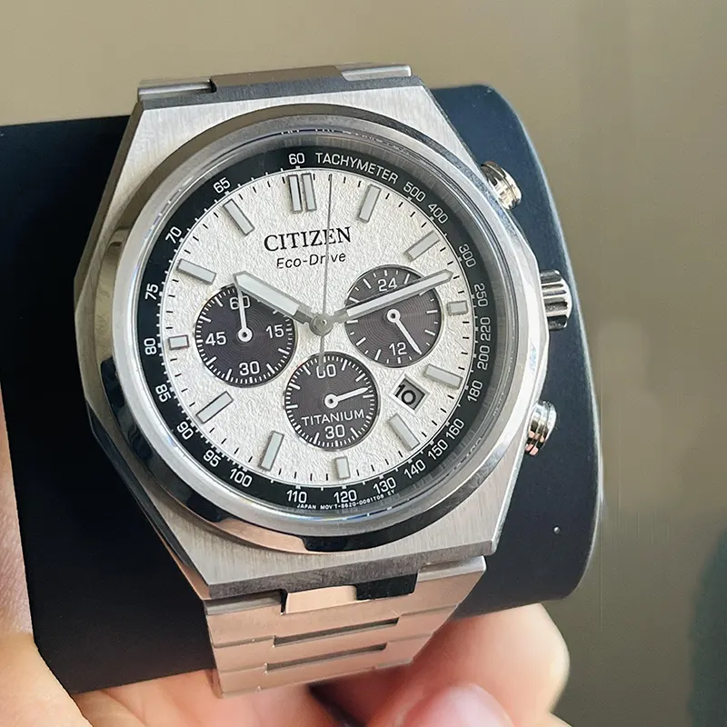 Citizen Zenshin Eco-Drive Super Titanium White Dial Men’s Watch- CA4610-85A